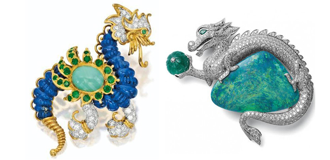 cartier dragon brooches