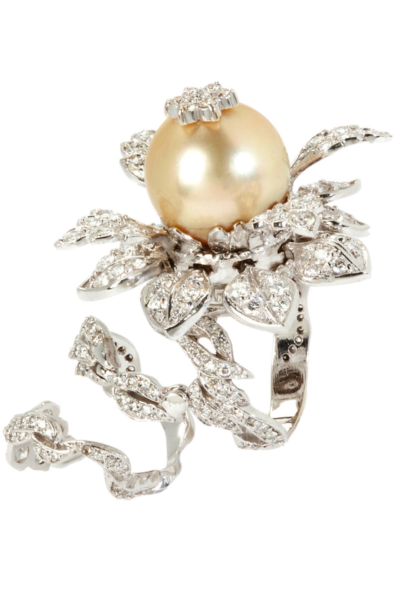 {Daily Jewel} Pearl Diamond Gold Tremble Ring - Haute Tramp Blog
